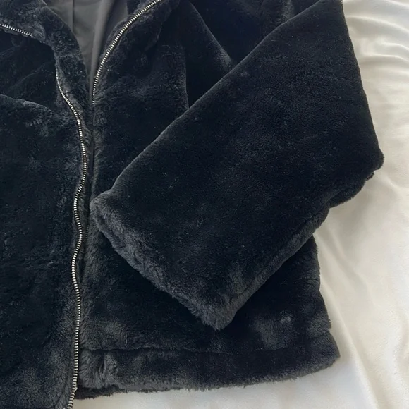 Rebecca Minkoff Black Plush Jacket - Picture 6 of 9